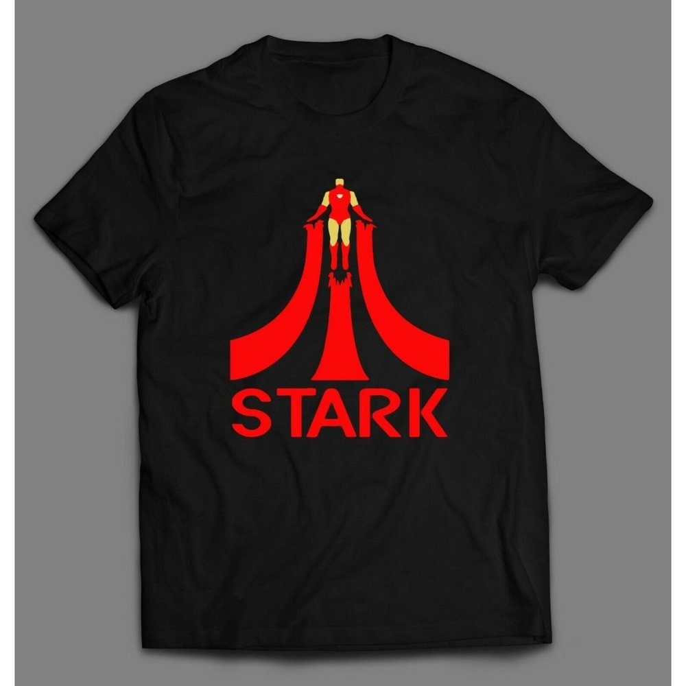 IRON VIDEO GAME PARODY STARK ART*OLDSKOOL SHIRT